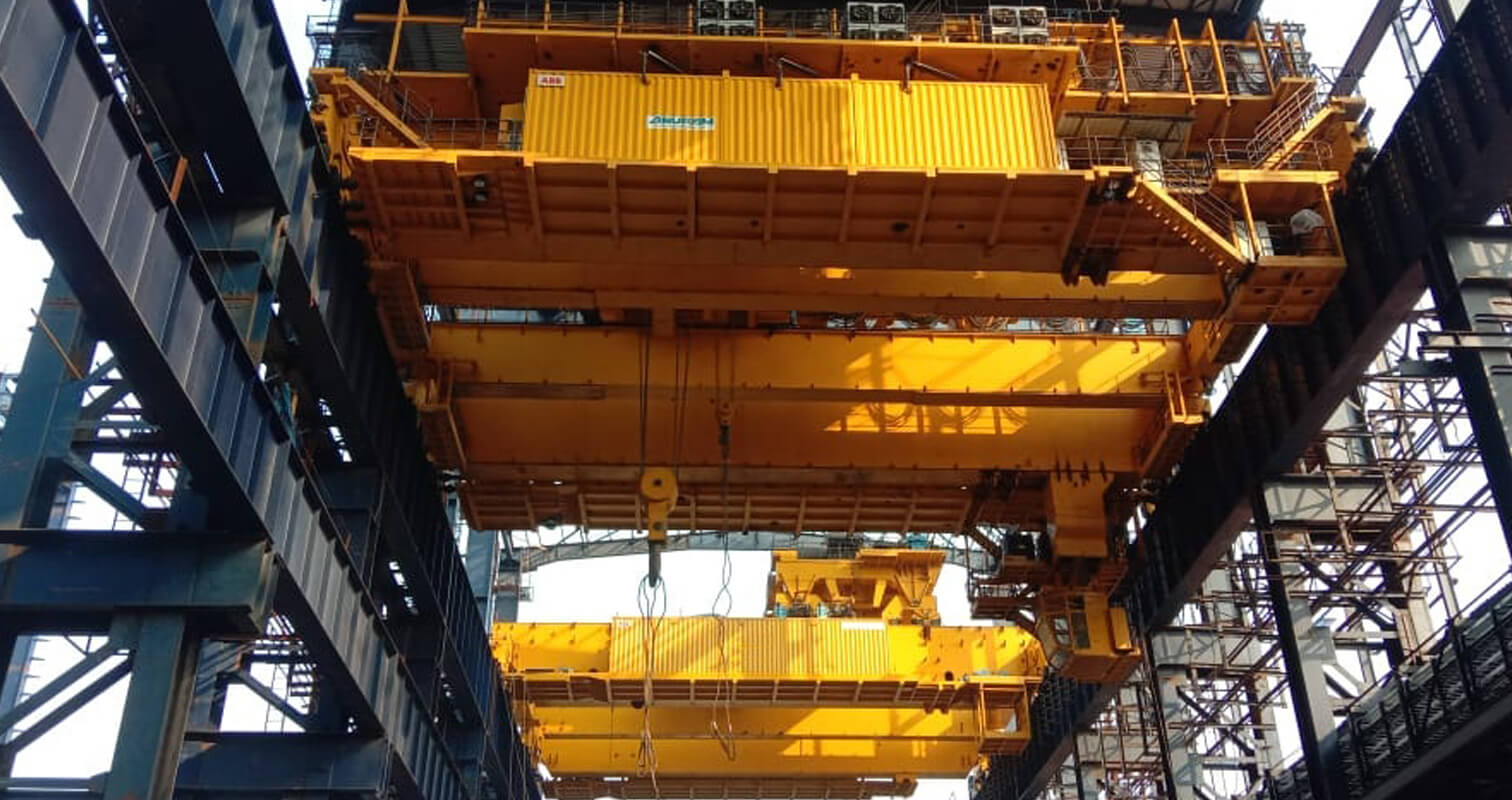 550T+150T/75T Capacity Charging/Teeming & Hot Metal Ladle Handling Cranes for SMS at the JSW Dolvi Plant