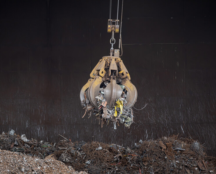 Scrap yard cranes Image